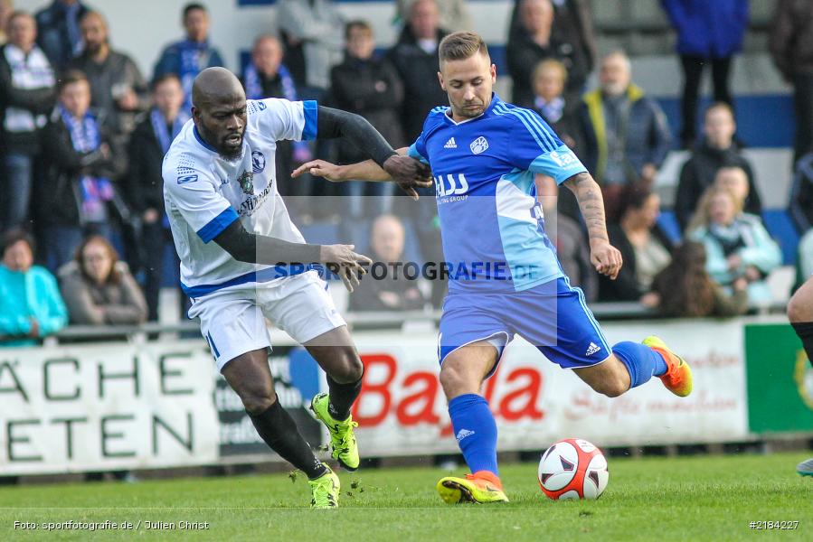 Björn Schnitzer, Joseph Mensah, 13.04.2017, Würzburg, Bayernliga Nord, SV Viktoria Aschaffenburg, Würzburger FV - Bild-ID: 2184227