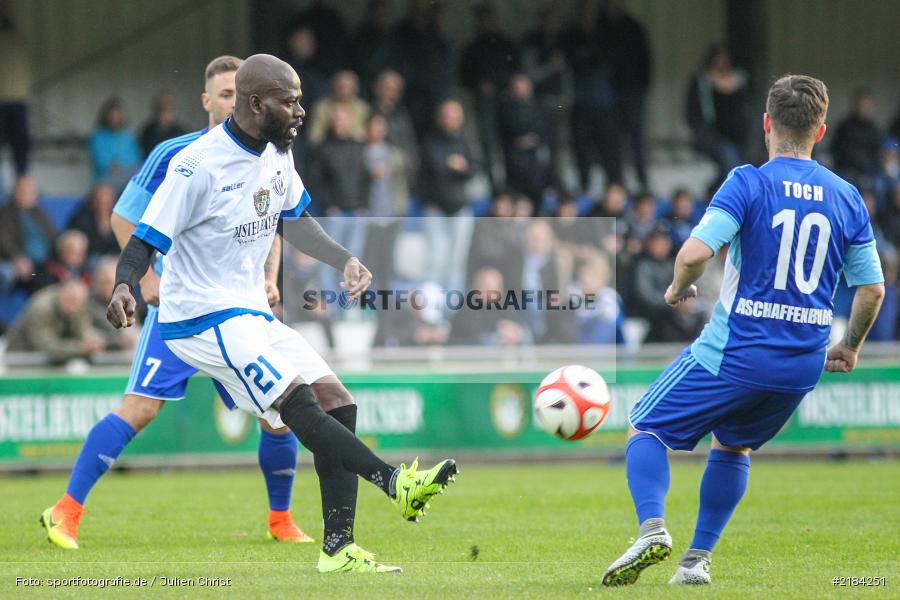 Joseph Mensah, 13.04.2017, Würzburg, Bayernliga Nord, SV Viktoria Aschaffenburg, Würzburger FV - Bild-ID: 2184251