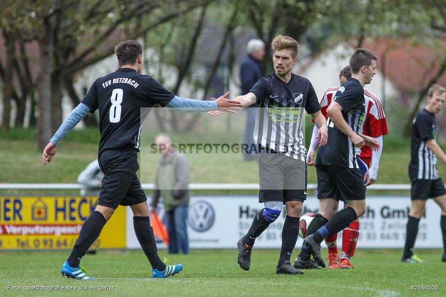 Philipp Gößwein, Andreas Köhler, 15.04.2017, Kreisliga Würzburg, FC Wiesenfeld-Halsbach, TSV Retzbach - Bild-ID: 2184505