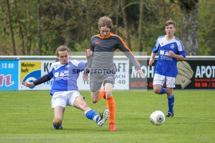 Philipp Eckstein, Tim Hofbauer, 22.04.2017, Bezirksoberliga U19, (SG) FC Hösbach, JFG Kreis Karlstadt - Bild-ID: 2184636