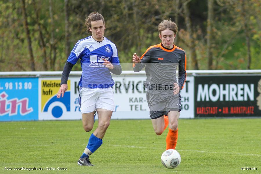 Philipp Eckstein, Tim Hofbauer, 22.04.2017, Bezirksoberliga U19, (SG) FC Hösbach, JFG Kreis Karlstadt - Bild-ID: 2184641