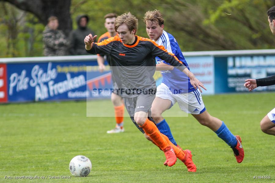 Janik Simon, Tim Hofbauer, 22.04.2017, Bezirksoberliga U19, (SG) FC Hösbach, JFG Kreis Karlstadt - Bild-ID: 2184655