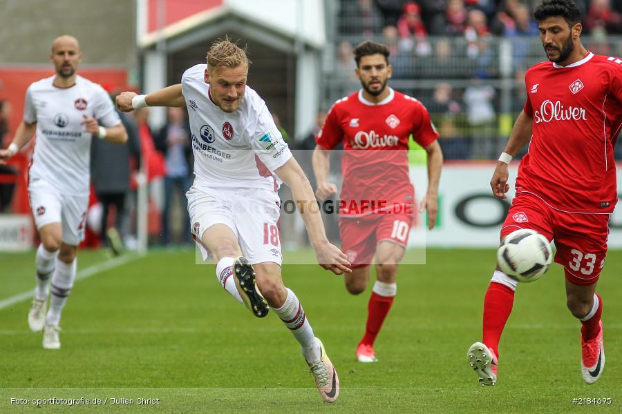 Hanno Behrens, 23.04.2017, flyeralarm Arena, 2. Bundesliga, 1. FC Nürnberg, FC Würzburger Kickers - Bild-ID: 2184695 Hanno Behrens, 23.04.2017, flyeralarm Arena, 2. Bundesliga, 1. FC Nürnberg, FC Würzburger Kickers - Bild-ID: 2184695