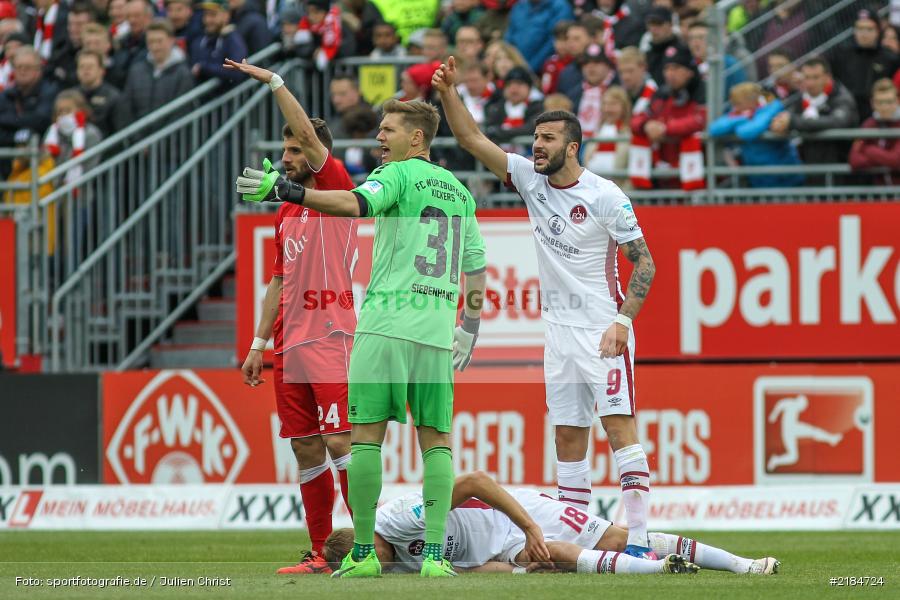 23.04.2017, flyeralarm Arena, 2. Bundesliga, 1. FC Nürnberg, FC Würzburger Kickers - Bild-ID: 2184724 23.04.2017, flyeralarm Arena, 2. Bundesliga, 1. FC Nürnberg, FC Würzburger Kickers - Bild-ID: 2184724