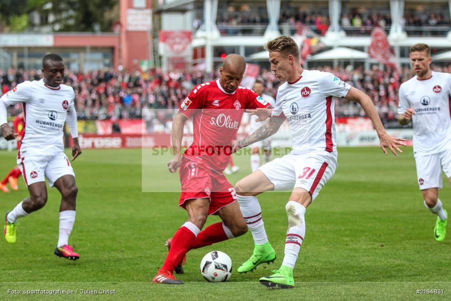 Ond?ej Petrák, David Pisot, 23.04.2017, flyeralarm Arena, 2. Bundesliga, 1. FC Nürnberg, FC Würzburger Kickers - Bild-ID: 2184831