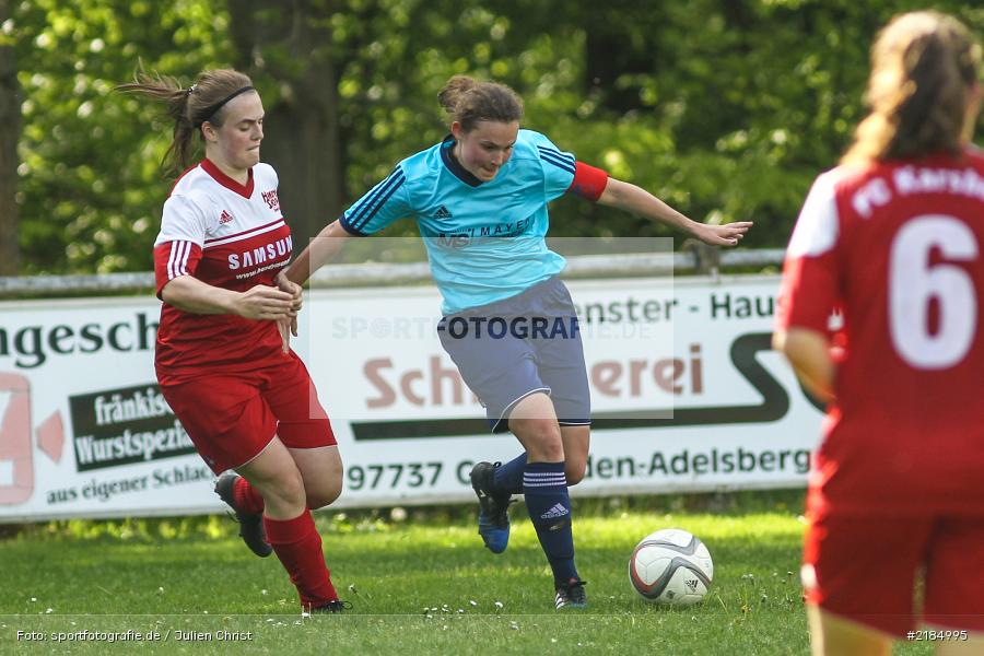Julia Siegler, Verena Roth, 13.05.2017, Bezirksliga Frauen, FC Karsbach 2, SpVgg Adelsberg - Bild-ID: 2184995