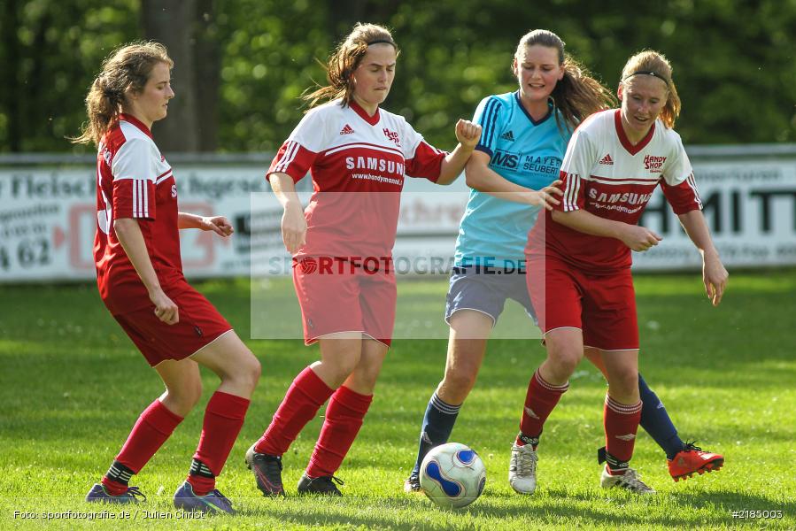 Verena Roth, Luisa Kimmel, Eva Ditterich, Karina Lochmann, 13.05.2017, Bezirksliga Frauen, FC Karsbach 2, SpVgg Adelsberg - Bild-ID: 2185003