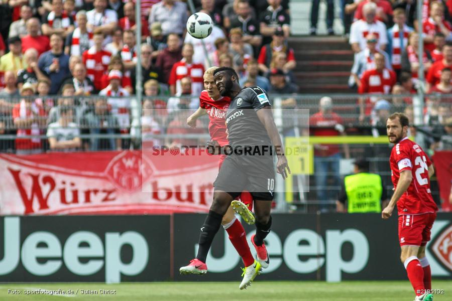 Clemens Schoppenhauer, Richard Sukuta-Pasu, 14.05.2017, 2. Bundesliga, SV Sandhausen, FC Würzburger Kickers - Bild-ID: 2185102