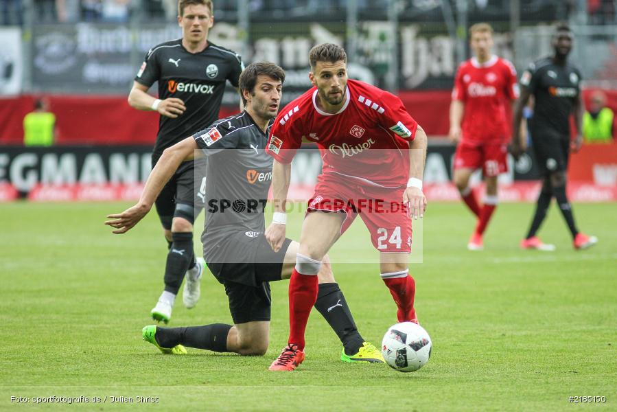 Valdet Rama, Markus Karl, 14.05.2017, 2. Bundesliga, SV Sandhausen, FC Würzburger Kickers - Bild-ID: 2185150