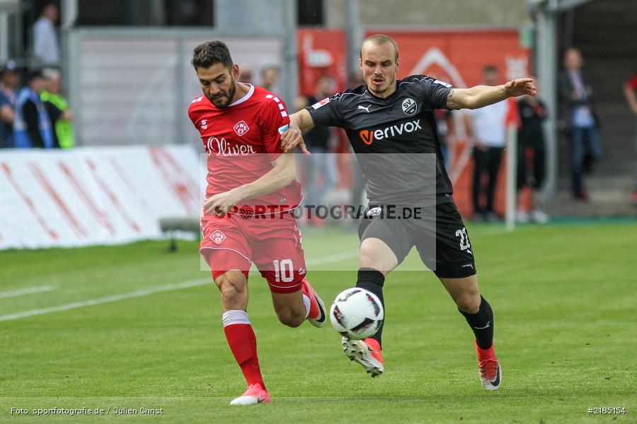 Nejmeddin Daghfous, Korbinian Vollmann, 14.05.2017, 2. Bundesliga, SV Sandhausen, FC Würzburger Kickers - Bild-ID: 2185154 Nejmeddin Daghfous, Korbinian Vollmann, 14.05.2017, 2. Bundesliga, SV Sandhausen, FC Würzburger Kickers - Bild-ID: 2185154