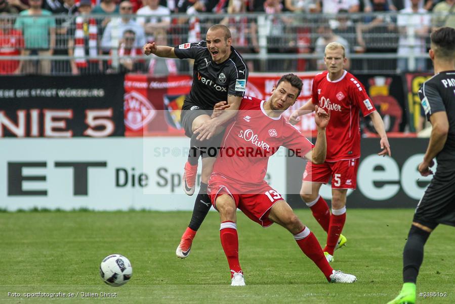 Korbinian Vollmann, Lukas Fröde, 14.05.2017, 2. Bundesliga, SV Sandhausen, FC Würzburger Kickers - Bild-ID: 2185162 Korbinian Vollmann, Lukas Fröde, 14.05.2017, 2. Bundesliga, SV Sandhausen, FC Würzburger Kickers - Bild-ID: 2185162