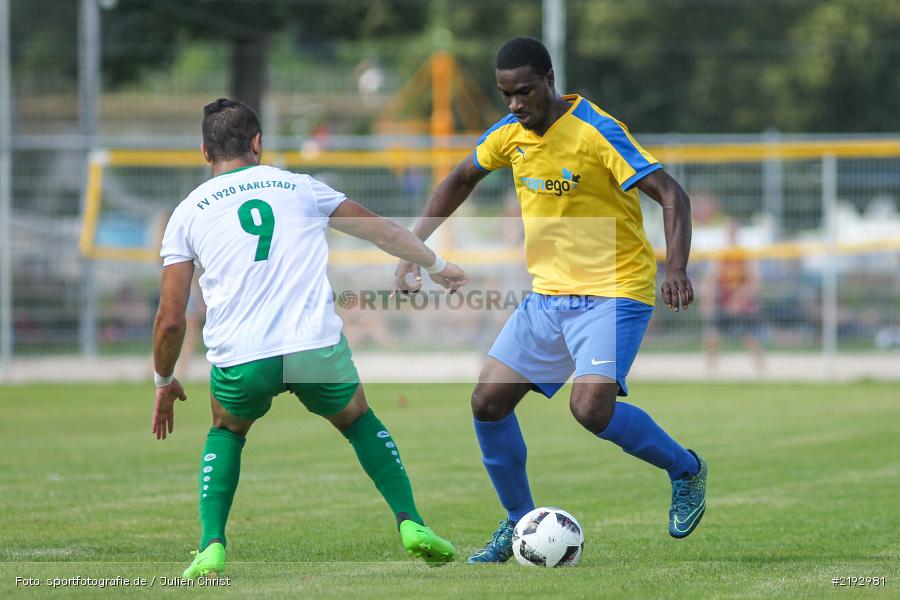 Johan Brahimi, Lawrence Uwalaka, Karlstadt, 06.08.2017, Fussball, Bezirksliga Ufr. West, FG Marktbreit-Martinsheim, FV Karlstadt - Bild-ID: 2192981