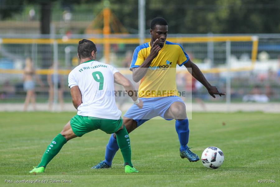 Lawrence Uwalaka, Johan Brahimi, Karlstadt, 06.08.2017, Fussball, Bezirksliga Ufr. West, FG Marktbreit-Martinsheim, FV Karlstadt - Bild-ID: 2192984