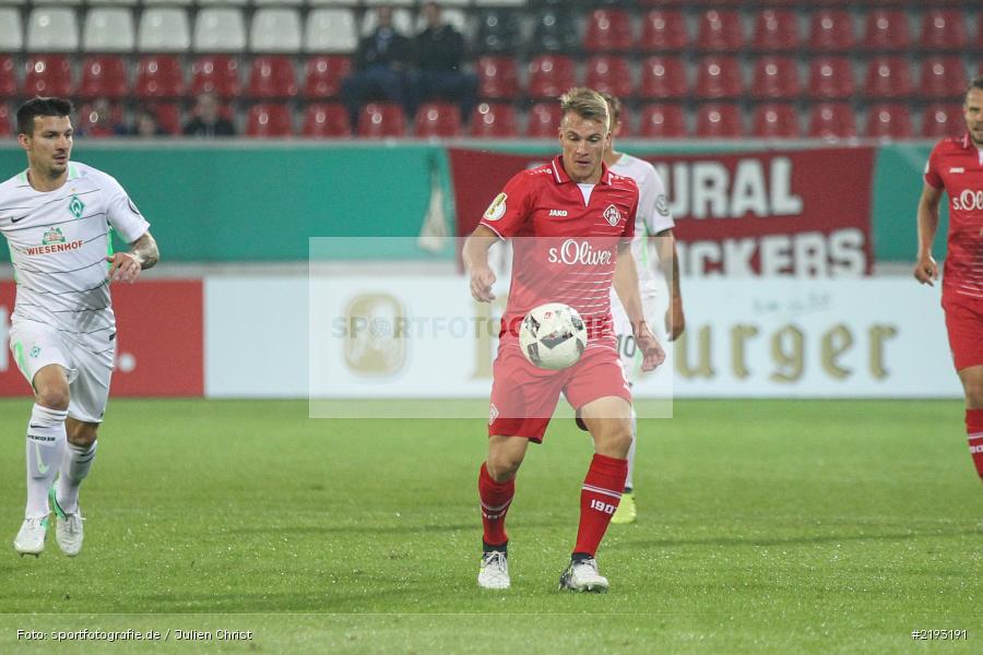 Emanuel Taffertshofer, SVW, FWK, Fussball, DFB, Bieberer Berg, Hessen, Offenbach, 12.08.2017, DFB-Pokal, SV Werder Bremen, FC Würzburger Kickers - Bild-ID: 2193191