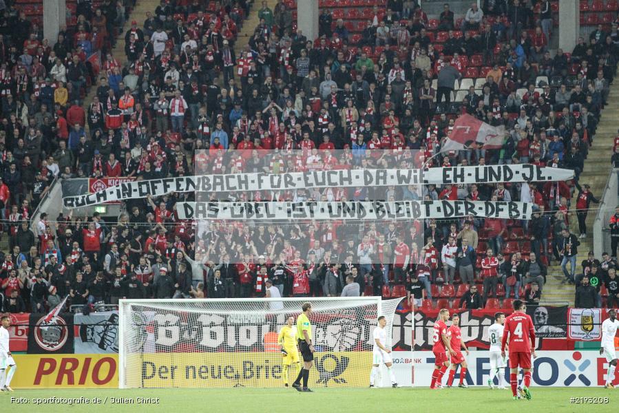 Spruchband, SVW, FWK, Fussball, DFB, Bieberer Berg, Hessen, Offenbach, 12.08.2017, DFB-Pokal, SV Werder Bremen, FC Würzburger Kickers - Bild-ID: 2193208