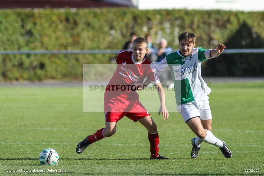 Nikolai Amthor, Raphael Wolf, Kreisklasse Würzburg, Gössenheim, 17.09.2017, Derby, FC Karsbach, FC Gössenheim - Bild-ID: 2202655