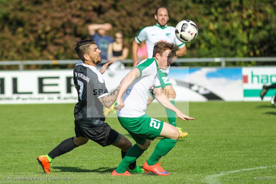 Steffen Bachmann, Lukas Fröhlich, 23.09.2017, Landesliga Nordwest, SV Alemannia Haibach, TSV Karlburg - Bild-ID: 2202737