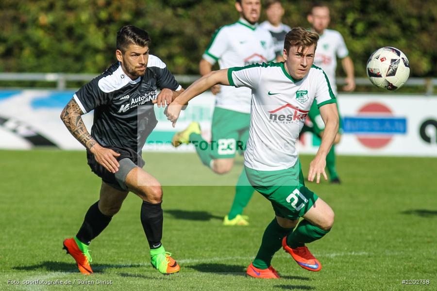 Lukas Fröhlich, Steffen Bachmann, 23.09.2017, Landesliga Nordwest, SV Alemannia Haibach, TSV Karlburg - Bild-ID: 2202738