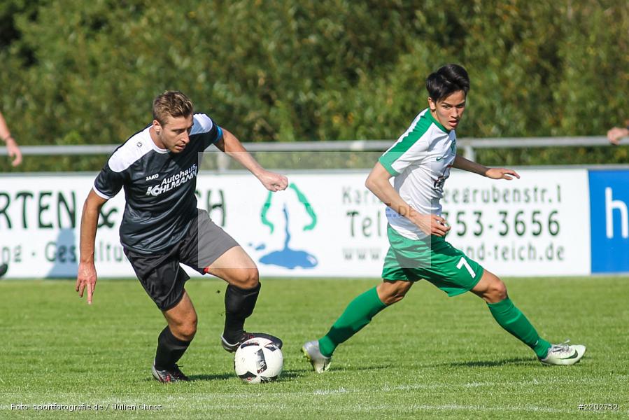 Pasqual Verkamp, Manuel Römlein, 23.09.2017, Landesliga Nordwest, SV Alemannia Haibach, TSV Karlburg - Bild-ID: 2202752