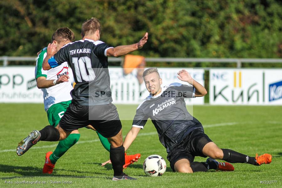 Manuel Römlein, Sebastian Stumpf, Stjepan Brkic, 23.09.2017, Landesliga Nordwest, SV Alemannia Haibach, TSV Karlburg - Bild-ID: 2202777