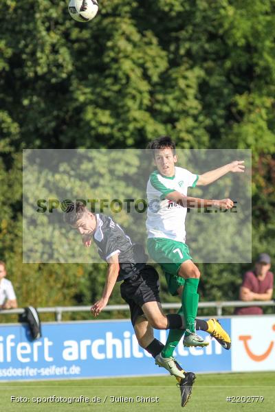 Jan Wabnitz, Pasqual Verkamp, 23.09.2017, Landesliga Nordwest, SV Alemannia Haibach, TSV Karlburg - Bild-ID: 2202779
