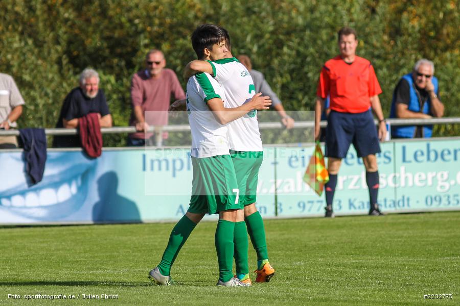 Stanko Pavlovic, Pasqual Verkamp, 23.09.2017, Landesliga Nordwest, SV Alemannia Haibach, TSV Karlburg - Bild-ID: 2202793