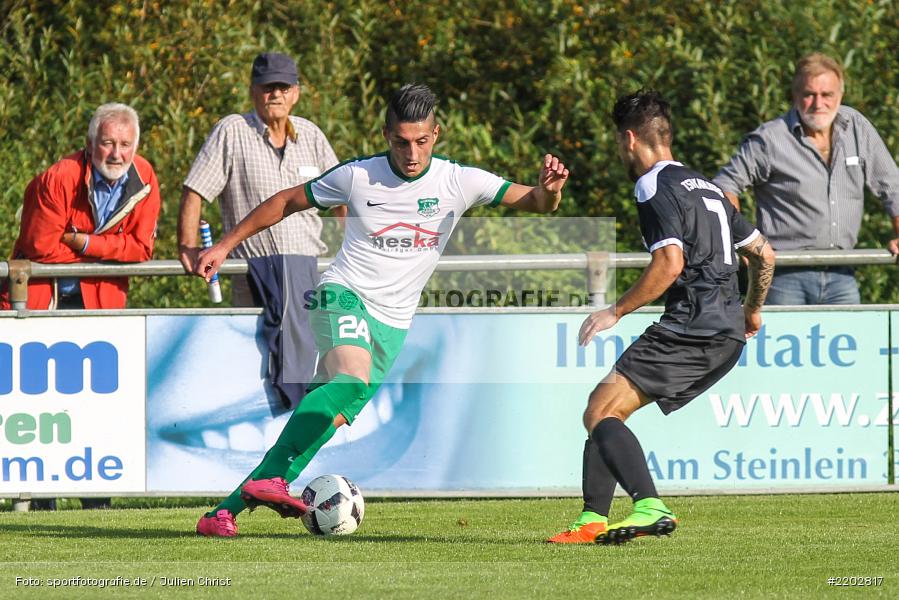 Steffen Bachmann, Enis Arikan, 23.09.2017, Landesliga Nordwest, SV Alemannia Haibach, TSV Karlburg - Bild-ID: 2202817