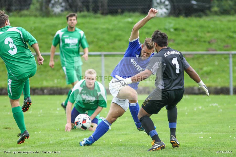 Julian Volpert, Marcel Jamil, 03.10.2017, Kreisklasse Würzburg, FC Gössenheim, FV Wernfeld/Adelsberg - Bild-ID: 2203054