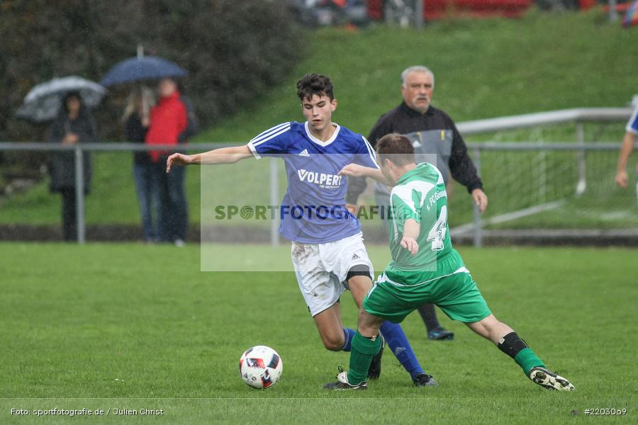 Daniel Klodewig, Jannik Burkard, 03.10.2017, Kreisklasse Würzburg, FC Gössenheim, FV Wernfeld/Adelsberg - Bild-ID: 2203069 Daniel Klodewig, Jannik Burkard, 03.10.2017, Kreisklasse Würzburg, FC Gössenheim, FV Wernfeld/Adelsberg - Bild-ID: 2203069