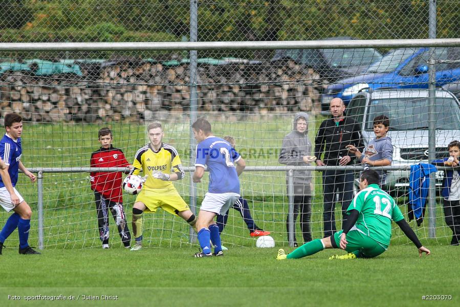 Kevin Gerling, David Schydlowski, 03.10.2017, Kreisklasse Würzburg, FC Gössenheim, FV Wernfeld/Adelsberg - Bild-ID: 2203070 Kevin Gerling, David Schydlowski, 03.10.2017, Kreisklasse Würzburg, FC Gössenheim, FV Wernfeld/Adelsberg - Bild-ID: 2203070