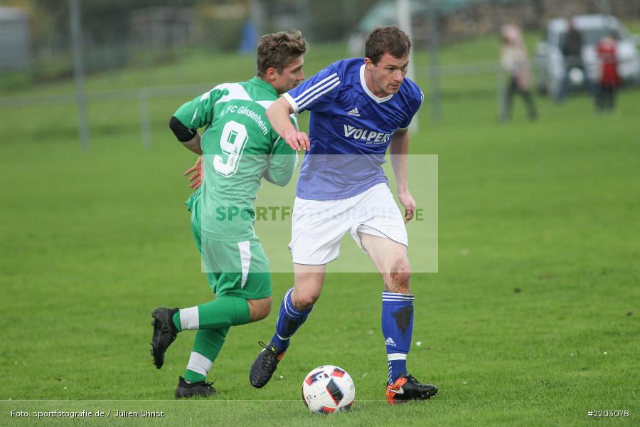 Jonas Holaschke, Daniel Röder, 03.10.2017, Kreisklasse Würzburg, FC Gössenheim, FV Wernfeld/Adelsberg - Bild-ID: 2203078 Jonas Holaschke, Daniel Röder, 03.10.2017, Kreisklasse Würzburg, FC Gössenheim, FV Wernfeld/Adelsberg - Bild-ID: 2203078