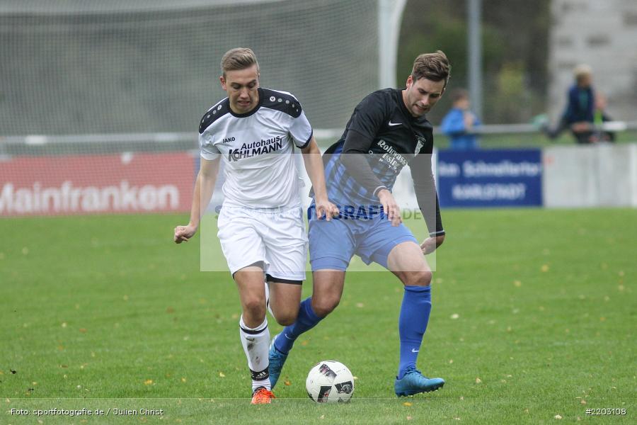 Dominik Oßwald, Sebastian Stumpf, 07.10.2017, Landesliga Nordwest, TSV Unterpleichfeld, TSV Karlburg - Bild-ID: 2203108