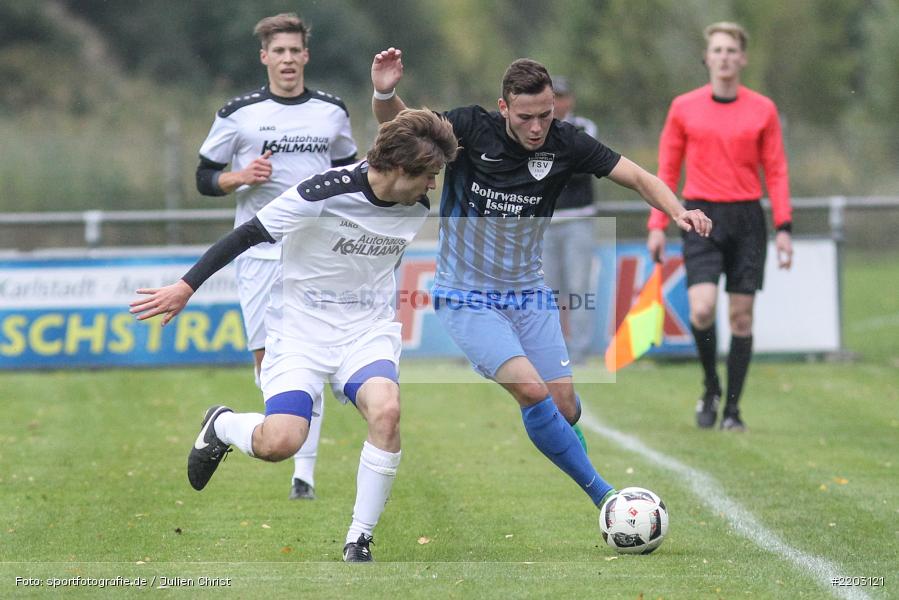 Erik Schnell Kretschmer, Leon Vollmuth, 07.10.2017, Landesliga Nordwest, TSV Unterpleichfeld, TSV Karlburg - Bild-ID: 2203121