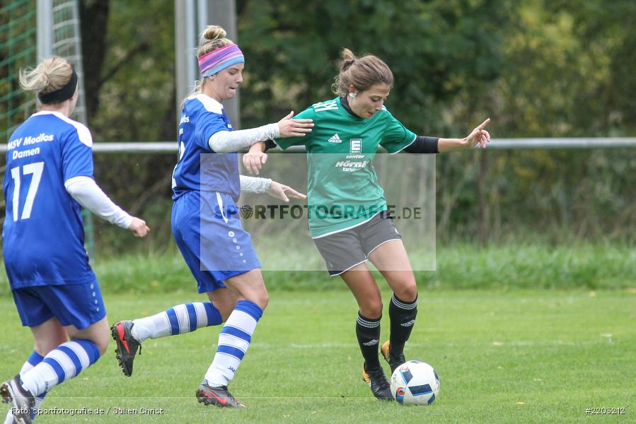 Hanna Diller, Franziska Hartmann, 08.10.2017, Kreisliga Frauen, MSV Modlos, FV Karlstadt - Bild-ID: 2203212