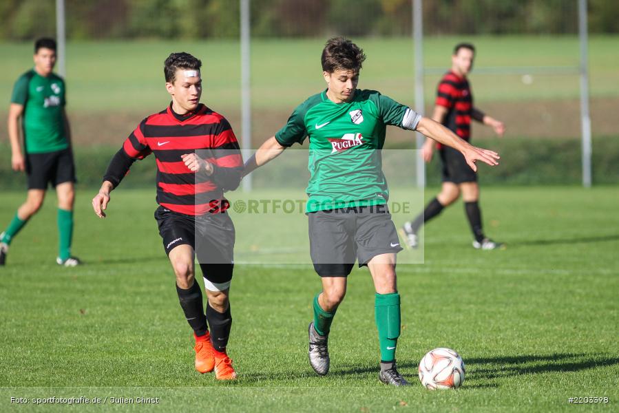 Dominik Hehrlein, Jonas Hörner, 08.10.2017, Kreisliga Würzburg, SG Hettstadt, TSV Retzbach - Bild-ID: 2203398
