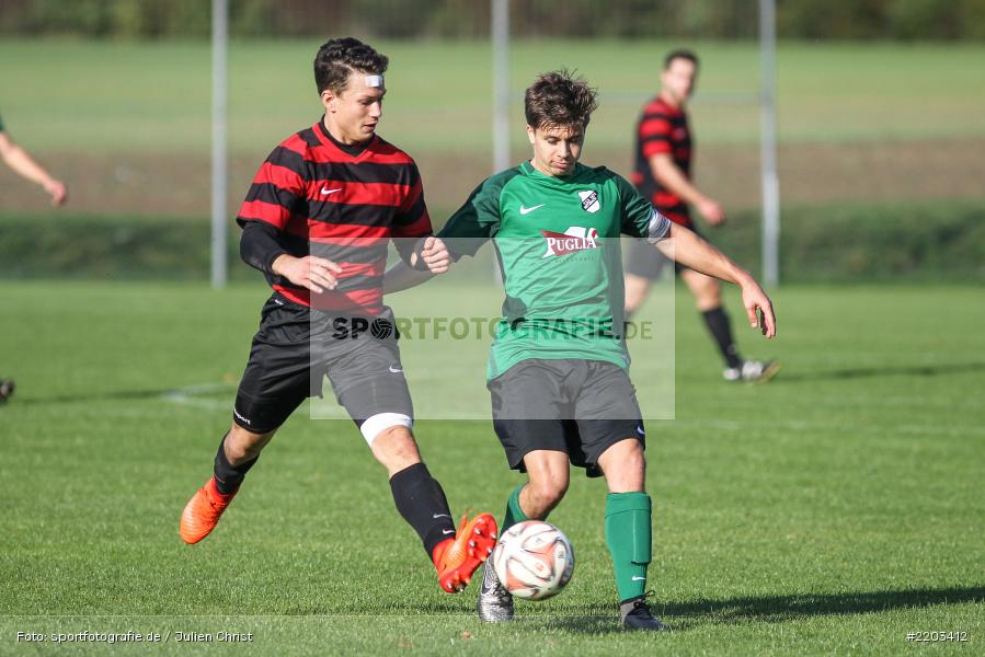 Dominik Hehrlein, Jonas Hörner, 08.10.2017, Kreisliga Würzburg, SG Hettstadt, TSV Retzbach - Bild-ID: 2203412
