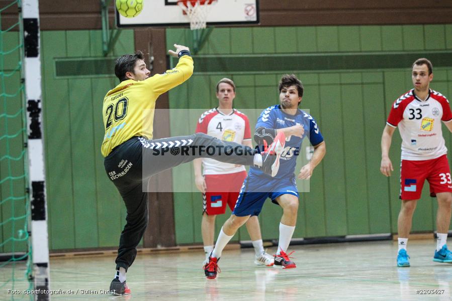 Fabian Tatzel, Sebastian Heun, 08.10.2017, Handball, HSC Bad Neustadt II, TSV Karlstadt - Bild-ID: 2203427