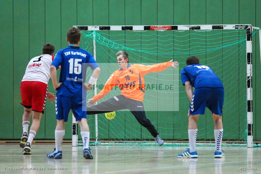 Michael Schwab, Benedikt Kleinhenz, 08.10.2017, Handball, HSC Bad Neustadt II, TSV Karlstadt - Bild-ID: 2203448