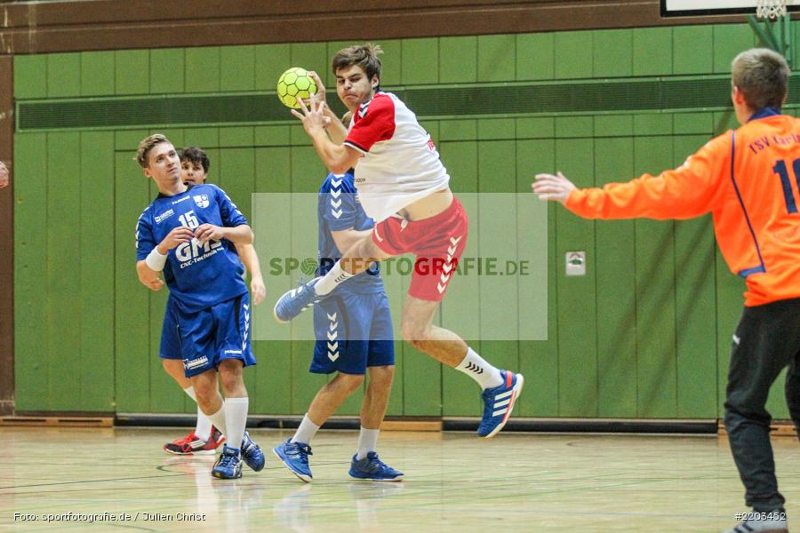 Michael Schwab, Justus Bördlein, 08.10.2017, Handball, HSC Bad Neustadt II, TSV Karlstadt - Bild-ID: 2203452