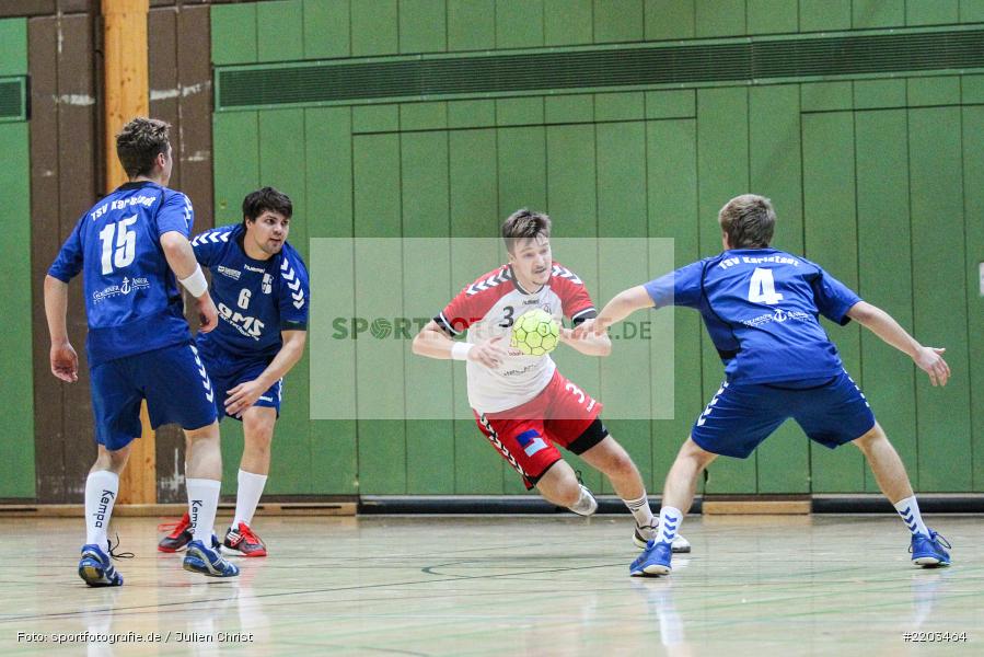 Adrian Schwab, Benedikt Kleinhenz, 08.10.2017, Handball, HSC Bad Neustadt II, TSV Karlstadt - Bild-ID: 2203464