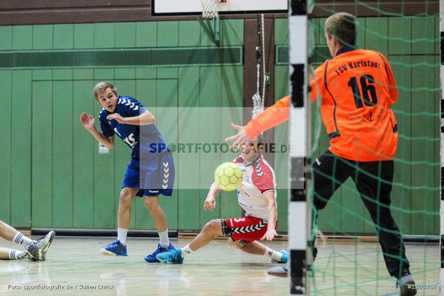Michael Schwab, Maksim Lisitsyn, 08.10.2017, Handball, HSC Bad Neustadt II, TSV Karlstadt - Bild-ID: 2203467