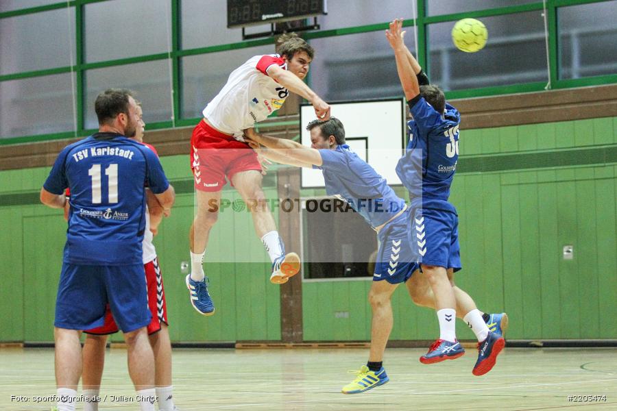 Justus Bördlein, 08.10.2017, Handball, HSC Bad Neustadt II, TSV Karlstadt - Bild-ID: 2203474