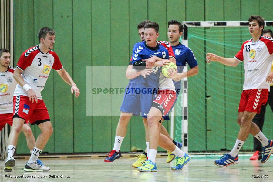 Benedikt Fuchs, Justus Bördlein, 08.10.2017, Handball, HSC Bad Neustadt II, TSV Karlstadt - Bild-ID: 2203477