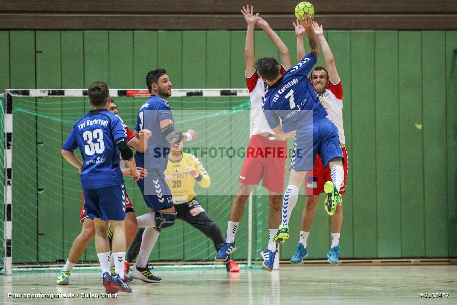 Fabian Heun, 08.10.2017, Handball, HSC Bad Neustadt II, TSV Karlstadt - Bild-ID: 2203479