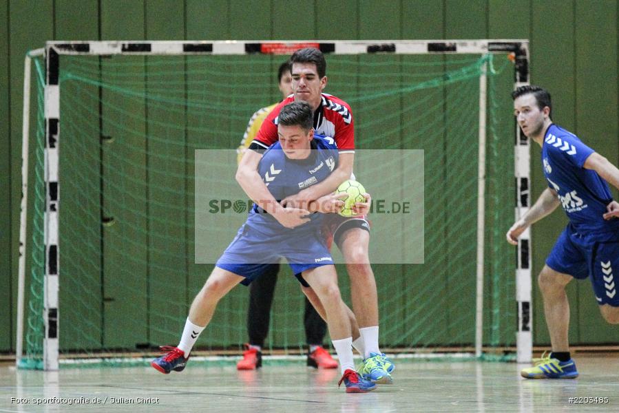 Justus Bördlein, Benedikt Fuchs, 08.10.2017, Handball, HSC Bad Neustadt II, TSV Karlstadt - Bild-ID: 2203485