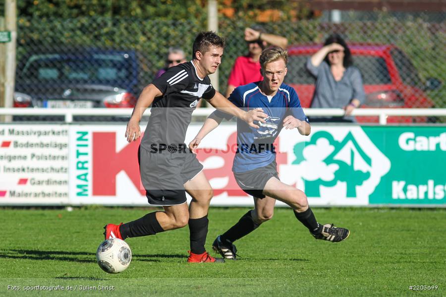 Simon Rügamer, Maximilian Strick, A-Junioren, Kreisliga Würzburg, 14.10.2017, (SG) FSV Holzkirchhausen / Neubrunn, (SG) FV Karlstadt - Bild-ID: 2203699