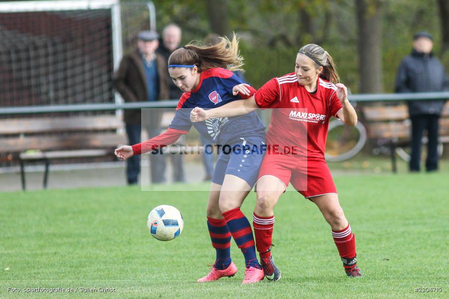 Annika Rehm, Melanie Fichtner, 31.10.2017, Verbandspokal, 1. FFC Hof, FC Karsbach - Bild-ID: 2204715