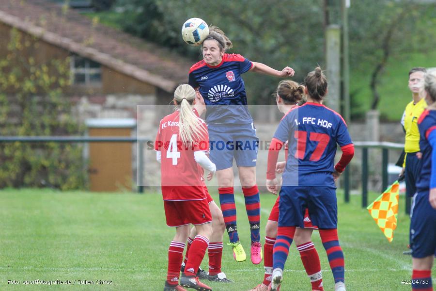 Isabell Kastner, 31.10.2017, Verbandspokal, 1. FFC Hof, FC Karsbach - Bild-ID: 2204735