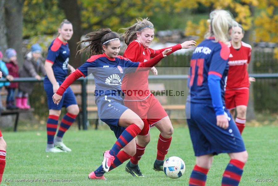 Tamira Stegmann, Heidi Müller, 31.10.2017, Verbandspokal, 1. FFC Hof, FC Karsbach - Bild-ID: 2204756