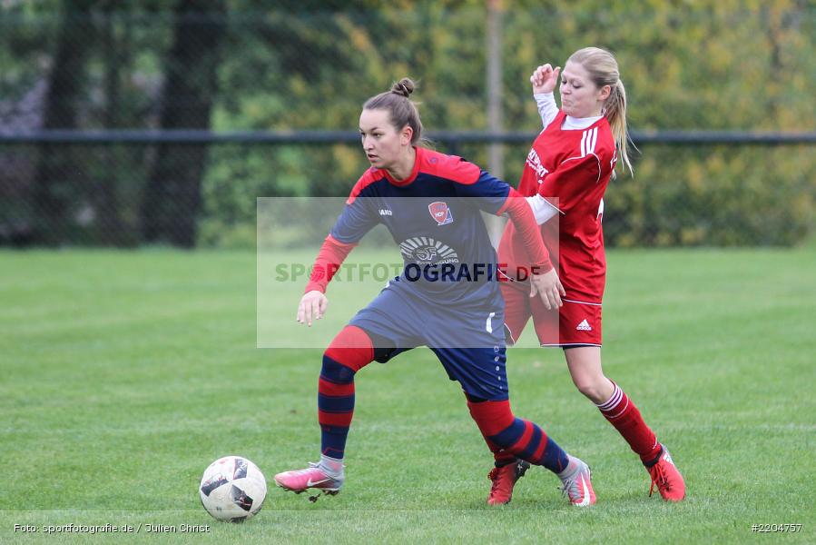 Julia Hildenbeutel, Michelle Kessler, 31.10.2017, Verbandspokal, 1. FFC Hof, FC Karsbach - Bild-ID: 2204757